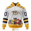 NHL Nashville Predators Custom Name Number PAW Patrol The Mighty Pullover Hoodie