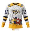 NHL Nashville Predators Custom Name Number PAW Patrol The Mighty Sweatshirt
