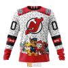 NHL New Jersey Devils Custom Name Number PAW Patrol The Mighty Sweatshirt