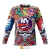 NHL New York Islanders Custom Name Number Grateful Dead Hippie Sweatshirt