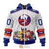 NHL New York Islanders Custom Name Number PAW Patrol The Mighty Zip Up Hoodie