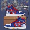 NHL New York Rangers Custom Name Air Jordan 1 High Sneakers