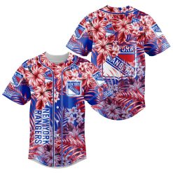 NHL New York Rangers Floral Baseball Jersey