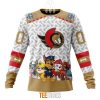 NHL Ottawa Senators Custom Name Number PAW Patrol The Mighty Sweatshirt