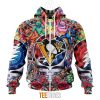 NHL Pittsburgh Penguins Custom Name Number Grateful Dead Hippie Zip Up Hoodie