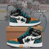 NHL San Jose Sharks Custom Name Air Jordan 1 High Sneakers