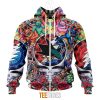 NHL San Jose Sharks Custom Name Number Grateful Dead Hippie Zip Up Hoodie