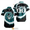 NHL San Jose Sharks Custom Name Number Grateful Dead Tie-Dye Hawaiian Shirt