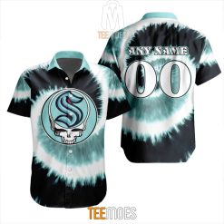 NHL Seattle Kraken Custom Name Number Grateful Dead Tie-Dye Hawaiian Shirt