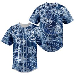 NHL Vancouver Canucks Floral Baseball Jersey