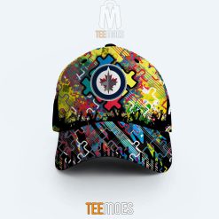 NHL Winnipeg Jets Custom Name Autism Awareness Concept Classic Cap