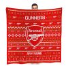 Arsenal FC Custom Name Gunners Fleece Blanket
