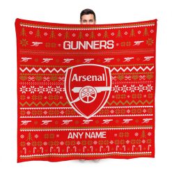 Arsenal FC Custom Name Gunners Fleece Blanket
