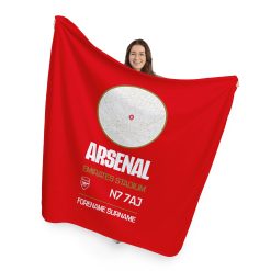 Alternative view of Arsenal FC Map Red Fleece Blanket