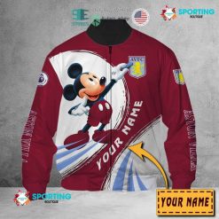 Aston Villa FC Custom Name Mickey Bomber Jacket