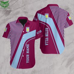 Aston Villa FC Custom Name Premier League Hawaiian Shirt