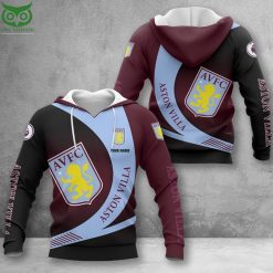 Aston Villa FC Custom Name Premier League Pullover Hoodie
