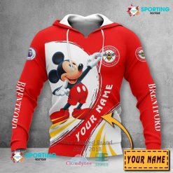 Brentford FC Custom Name Mickey Pullover Hoodie