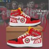 Brentford FC Custom Name Premier League Air Jordan 1 High Sneakers