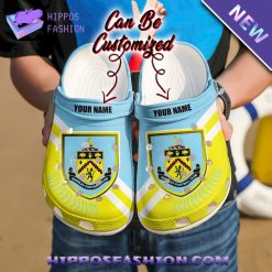 Burnley FC Custom Name Blue Yellow Crocs