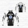 Chelsea FC Black White Pullover Hoodie