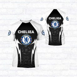 Chelsea FC Black White T-Shirt