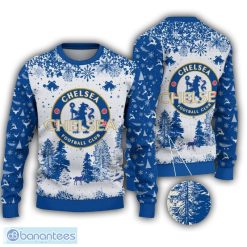 Chelsea FC Reindeer Snow Ugly Xmas Sweater