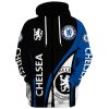 Chelsea FC Style Zip Up Hoodie