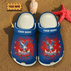 Crystal Palace FC Custom Name Logo Crocs