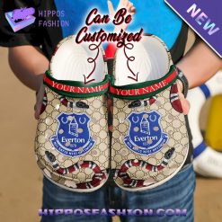 Everton FC Custom Name Gucci Snake Crocs