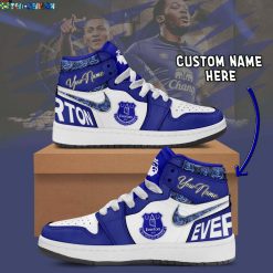Everton FC Custom Name Premier League Air Jordan 1 High Sneakers