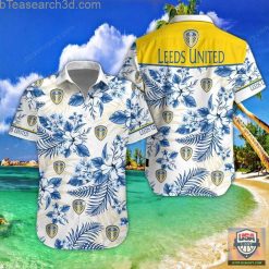 Leeds United Hibiscus Hawaiian Shirt