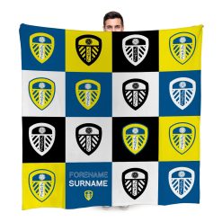 Leeds United Pattern Fleece Blanket