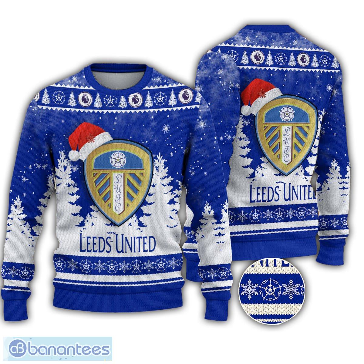 Leeds United Santa Hat Forest Snow Sweater