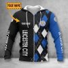 Leicester City FC Custom Name Black Zip Up Hoodie