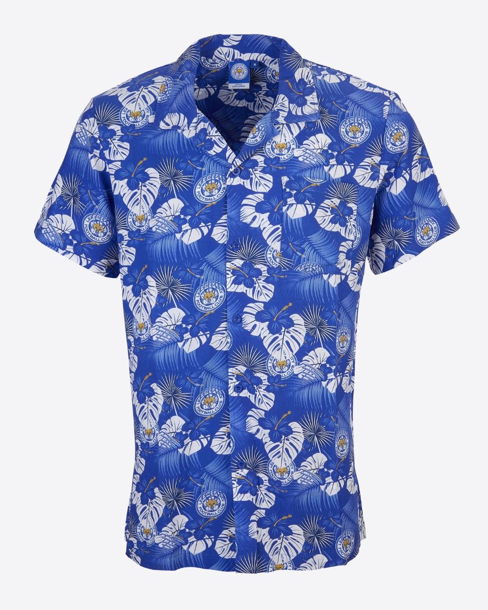 Leicester City FC Tropical Flower Hawaiian Shirt