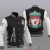 Liverpool FC Black White Baseball Jacket