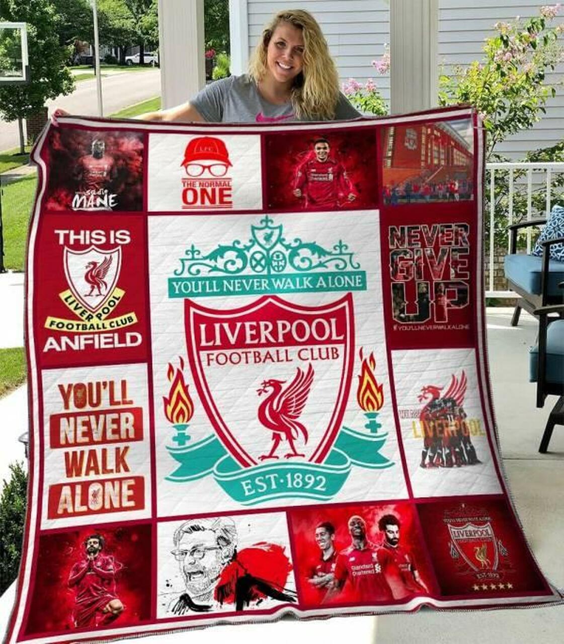Liverpool FC EST 1892 Quilt Blanket