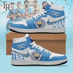 Manchester City Custom Name Number Premier League 23 24 Air Jordan 1 High Sneakers