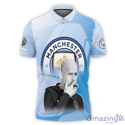 Alternative view of Manchester City UEFA Champion League 2023 Polo Shirt