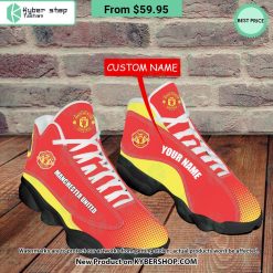 Alternative view of Manchester United Custom Name Red Air Jordan 13 Shoes
