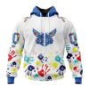 NBA Charlotte Hornets Custom Name Number Autism Awareness Hands Zip Up Hoodie