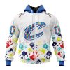 NBA Cleveland Cavaliers Custom Name Number Autism Awareness Hands Zip Up Hoodie