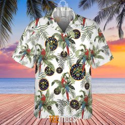 Alternative view of NBA Denver Nuggets Tropical Parrot Pattern Hawaiian Shirt