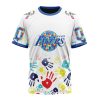 NBA Los Angeles Lakers Custom Name Number Autism Awareness Hands T-Shirt