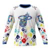 NBA Miami Heat Custom Name Number Autism Awareness Hands Sweatshirt