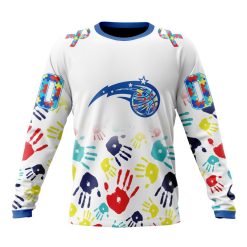 NBA Orlando Magic Custom Name Number Autism Awareness Hands Sweatshirt