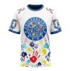 NBA Philadelphia 76ers Custom Name Number Autism Awareness Hands T-Shirt