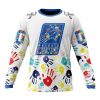 NBA Phoenix Suns Custom Name Number Autism Awareness Hands Sweatshirt