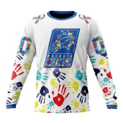 NBA Phoenix Suns Custom Name Number Autism Awareness Hands Sweatshirt